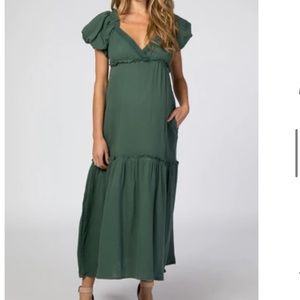 Pinkblush maternity green dress size small